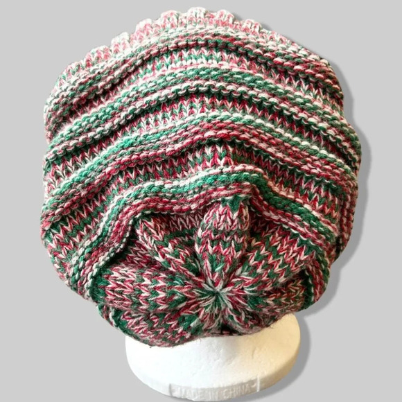 C.C Hat Oversized Baggy Slouch Thick Warm Cap Hat Skully Mixed Cable Knit Beanie - Picture 4 of 12